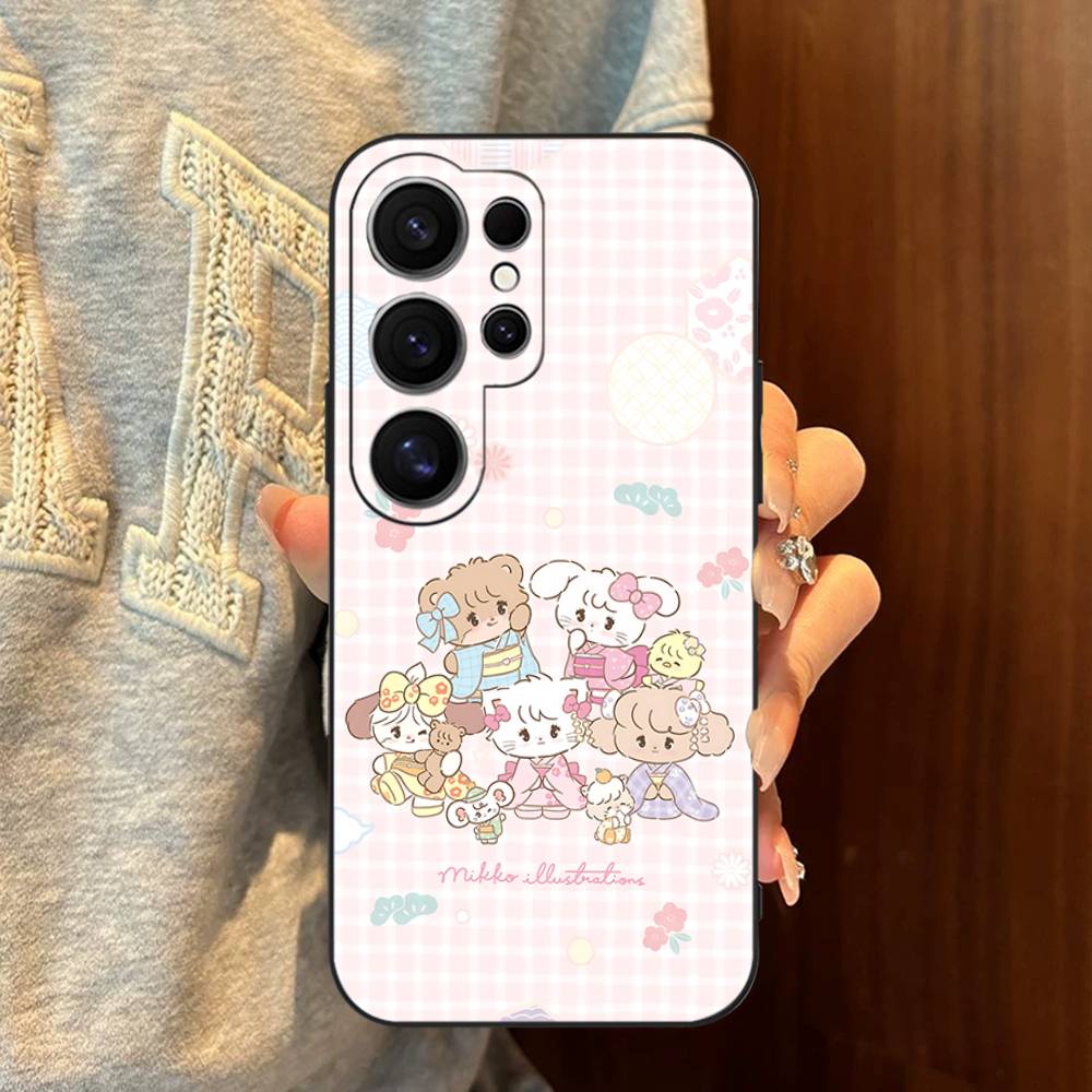 Cute M-mikko C-characters Phone Case For Samsung S 24 Fe 25 Ultra Plus 20 Lite 21 30 22 23 24 22 Ultra 5G Fundas