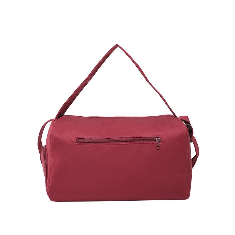Solid color simple casual travel bag nylon light dry and wet separation fitness bag large capacity Korean version luggage storage bag