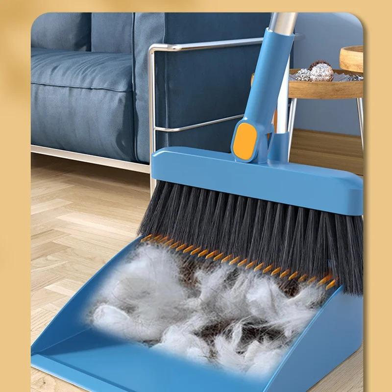 Broom Dustpan Set Household Long Handled Floor Cleaning Dust Collector Set Suitable Home Kitchen Room Office Cleaning