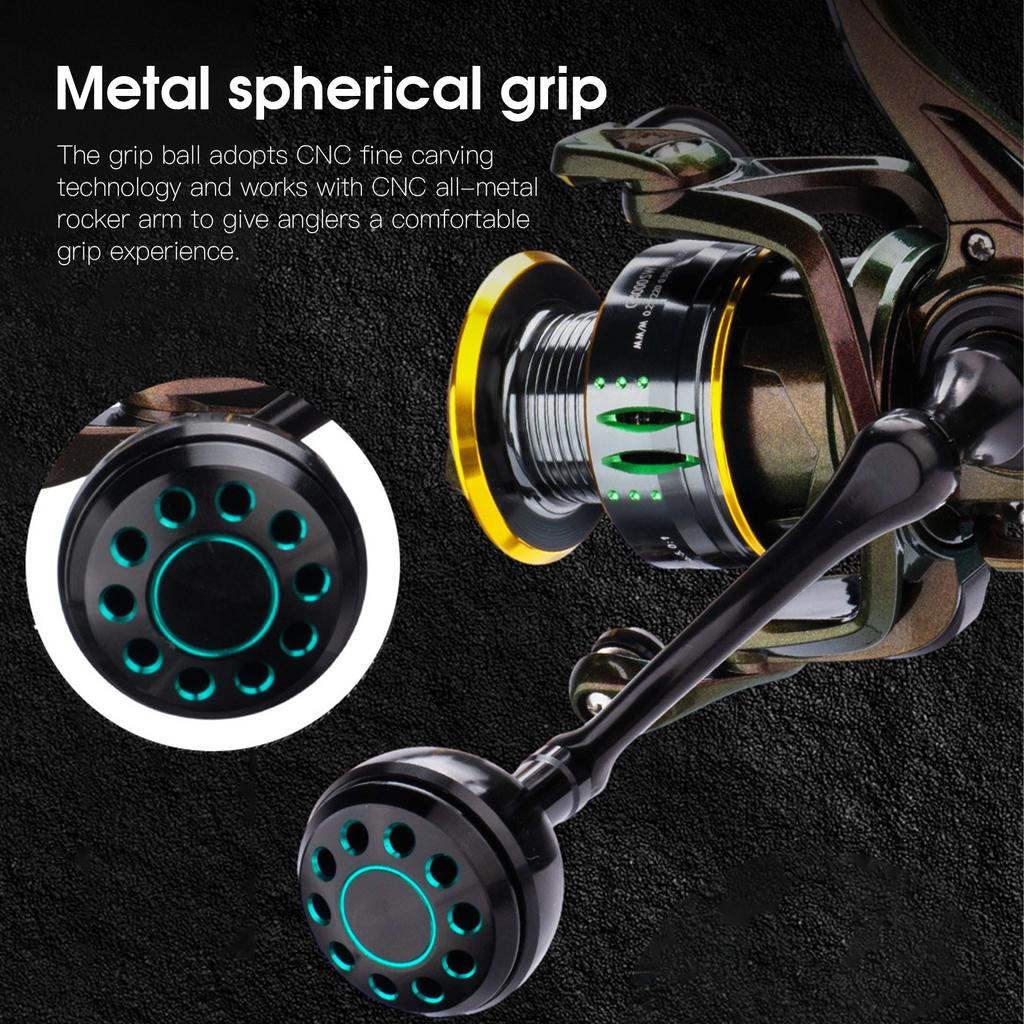 Portable 3+1 Ball Bearings 5.0:1 Gear Ratio Spinning Reel All Metal Saltwater Fishing Reels G2000SW
