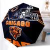 Printed Chicago Bears Logo Folding Umbrella,Outdoor,Leisure,And Travel Umbrella,Durable Umbrella Fabric,Birthday And Holiday Gift