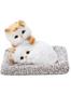 TASINO Cat Figurine Plush Toy, Realistic, Cute, Lifelike Kitten Model, Car (Kitten (Brown Tabby + White))