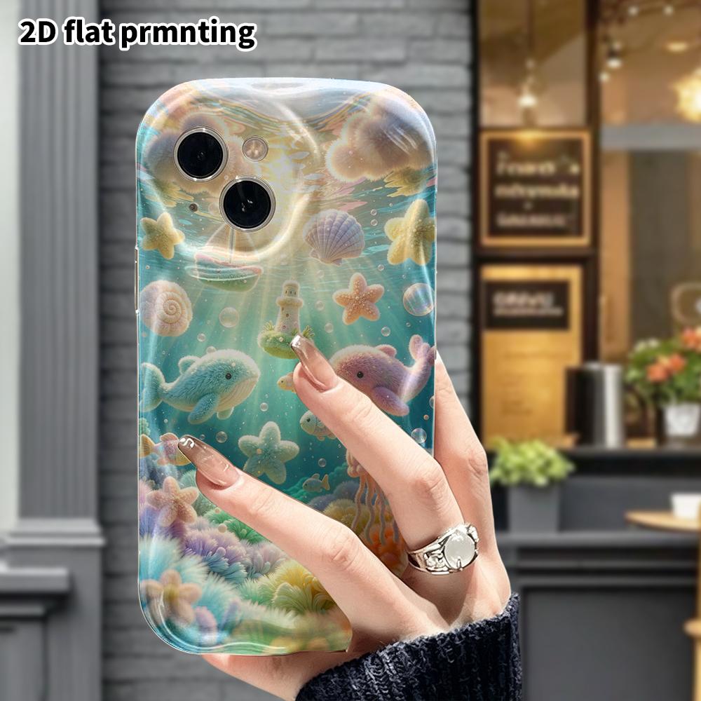Phone Case: 2D Flat, Suitable for iPhone 18 17 16 15 14 13 12 Pro, Underwater World, Perfect Christmas and Halloween Holiday Gift