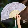 Chinese-Inspired Folding Fan: Ancient Style for Women, Children, and Students - Perfect for Hanfu, Cheongsam Dances, and Portable Summer Use.