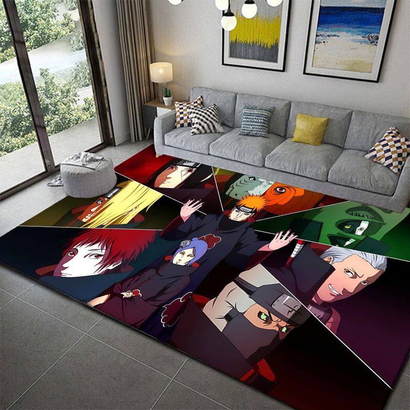 

Naruto Ninja Clan Symbol Area Rug Soft Cozy Non-Slip Carpet for Bedroom 60x90cm