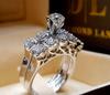 2018 Super Flash Diamond Set Of White Gold Ring, Personalized 2-Piece Ring Set