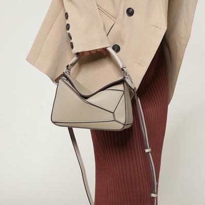 2024 Xi Mengyao Geometric Mini Pillow Bag - Classic Handheld & Crossbody for Women