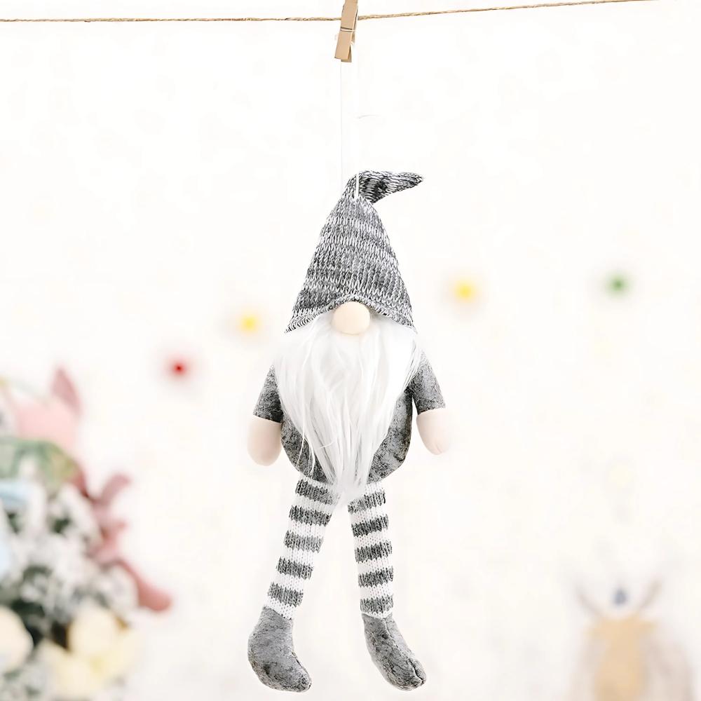 Christmas Gray Elf Dwarf Gnome Beard Ornament Decoration Gift Holiday