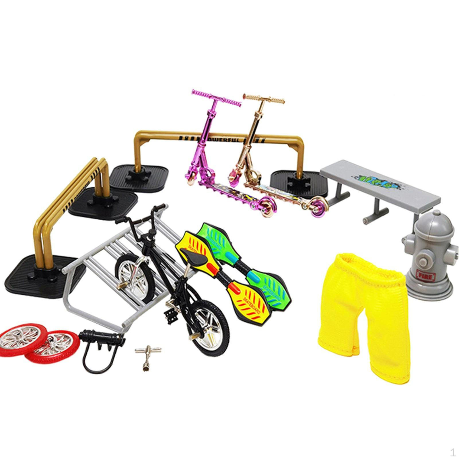 Bike Ramp Kit Toys Rail Parts Practicing Mini Fingerboard Matching Tools Fingerboards Starter Kits CDH-9