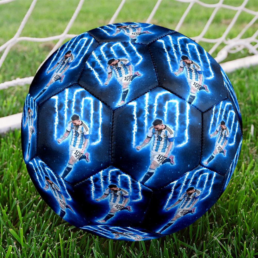 Messi 10 Number World Cup Trophy Size 5 Soccer Football Machine Sewn Indooroutdoor Training And Matches Perfect Gift For Sports Enthusiasts