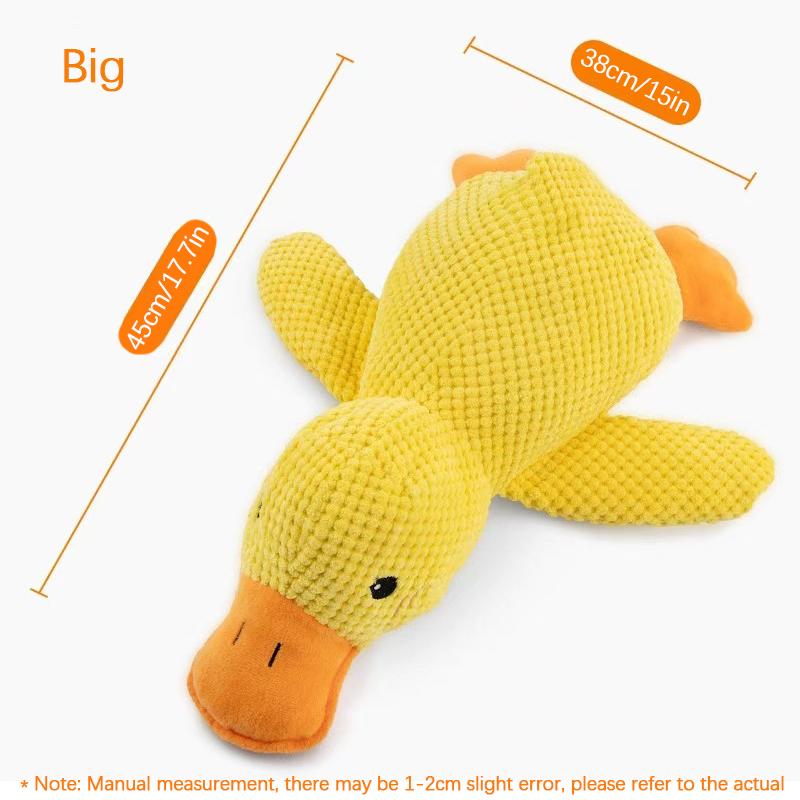 Booteely Dog toy plush companion sleeping duck bite resistant teeth grinding sound relief duck sound toy