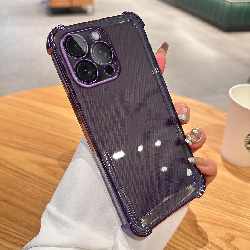 iPhone 17 Pro Max four-corner airbag phone case, iPhone 16 electroplated glitter, TPU 15 shockproof 14 protective case iPhone15