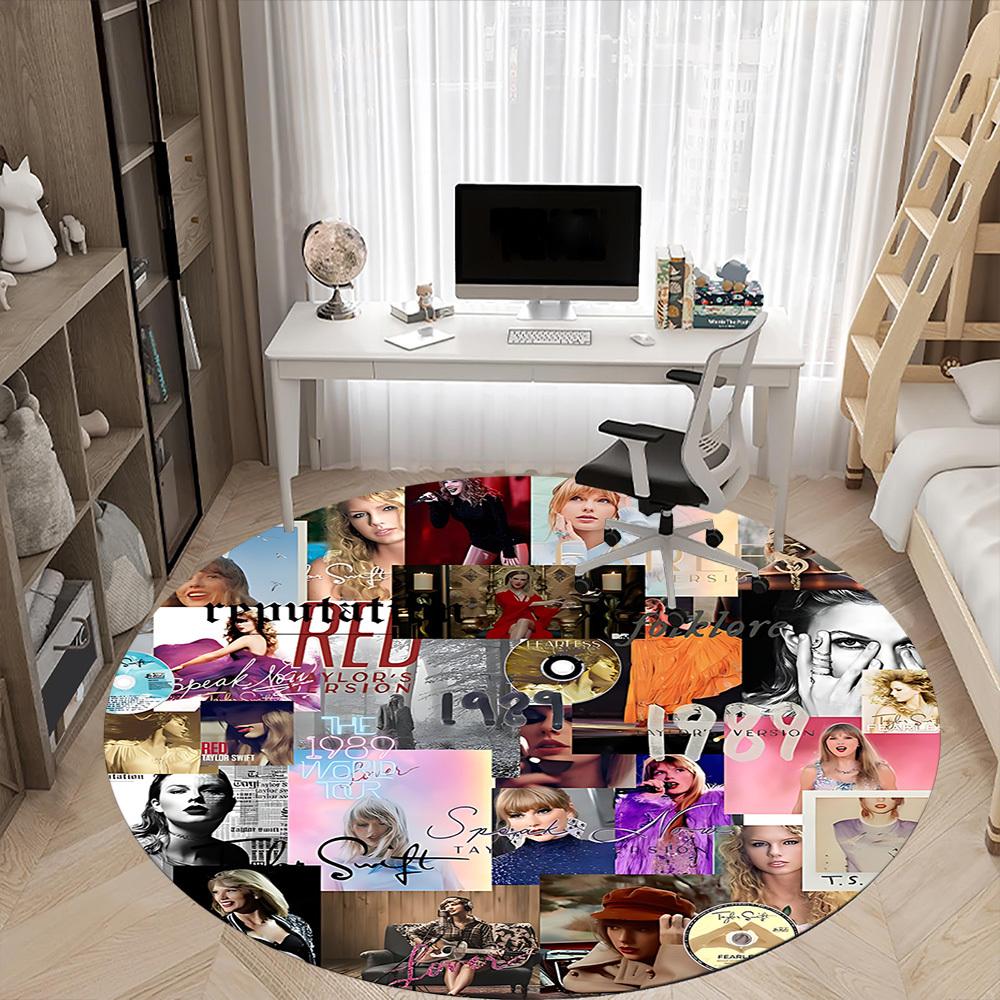Taylor Swift Office Round Area Rug, Indoor Mat Suitable For Office,Bedroom Living Room Home Decor, Room Deco A0908174