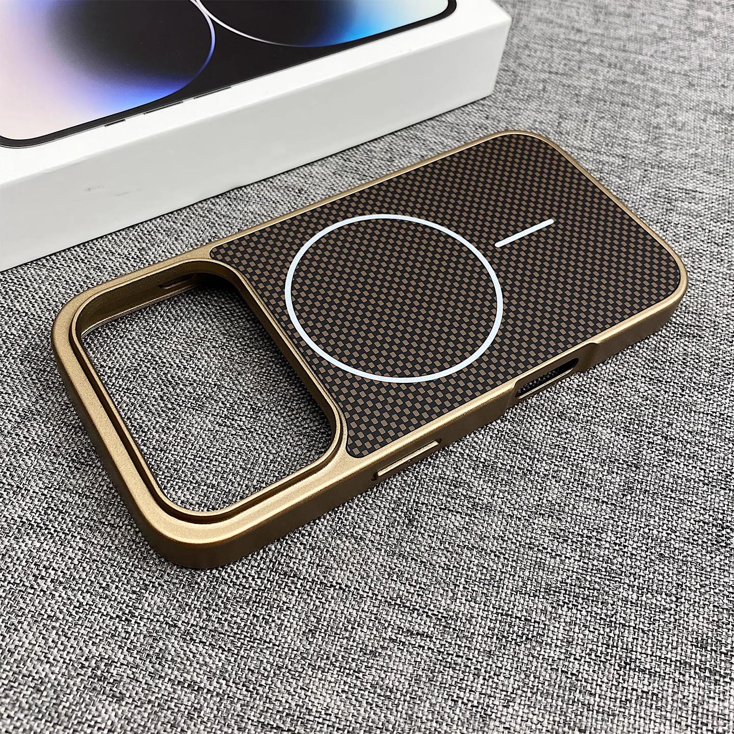 

Luxury Carbon Fiber Pattern Magnetic Bumper Case For iPhone 16 Pro Max 17 Air 15 14 Plus 13 12 For MagSafe Wireless Charge Cover For iPhone 17Pro Max
