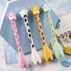2 Stück Giraffenform Gelstift Niedlicher Cartoon-Tierstift Kreatives Sockeldesign für Schüler Party Büro