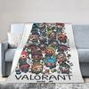 Valorant Game Flannel Blanket Winter  Soft Durable Bedding Throws for Kids Adult Living Room Fluffy Bedspread Sofa Bed Cover