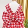 Soft Pet Summer Clothes Fashion Pet Dresses Pet Supplies Cat Plaid Skirt  Small Animal