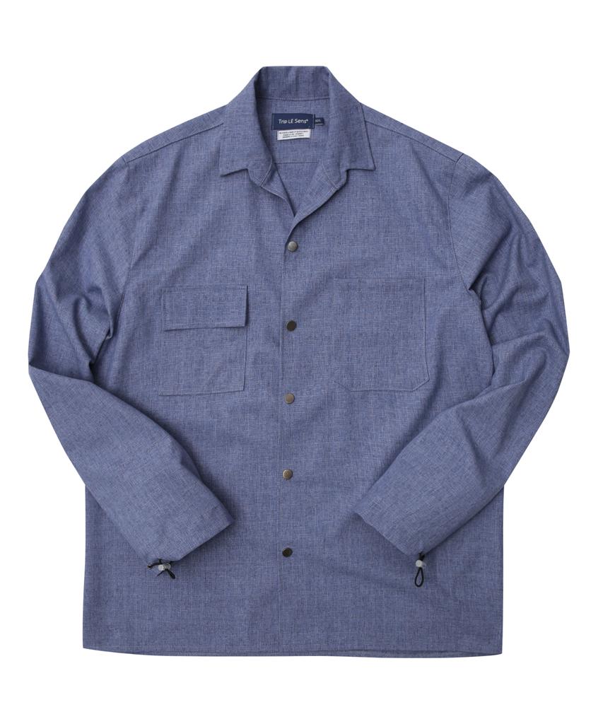 TRIP LE SENS Oversized String Shirts Jacket Blue