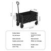 Folding Camping Wagon with 500lb Load Capacity, All - Steel Frame & Swivel Wheels, Portable Trolley for Outdoor Picnic/Shopping