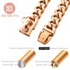 19MM Chew Proof Stainless Steel Gold Dog Chain Collar with Solid Buckle Pet Chains Collars for Large Dog