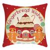 New Christmas Pillowcase Letter Linen Print Home Sofa Pillowcase Bedside Pillowcase