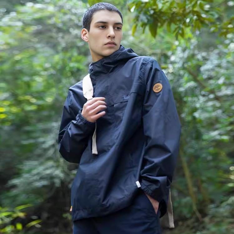 Timberland Af Wr Benton Shell Sports Casual Solid Color Hooded Woven Jacket Men Jacket Dark-Sapphire-Blue A695W-433