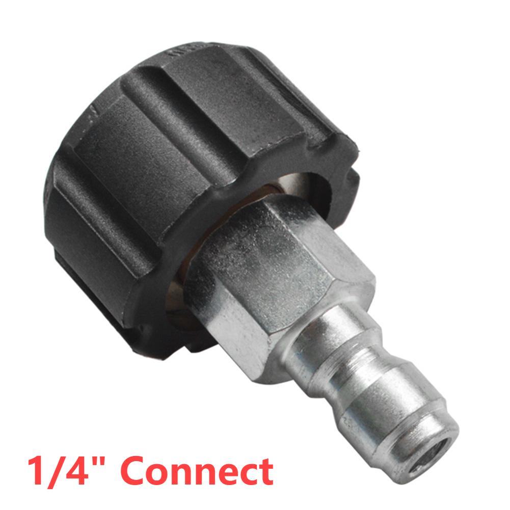 

Соединитель для пенной насадки для мойки автомобиля из нержавеющей стали M22 на 1/4 3/8 Быстроразъемный адаптер для мойки высокого давления