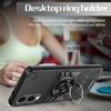 For Samsung Galaxy S25 Edge Case with Ring Holder Kickstand PC + TPU Anti-Fall Phone Cover
