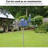 Airplane Weather Vane, Metal Wind Spinner for Garden Yard, Blue, Rotates with Wind