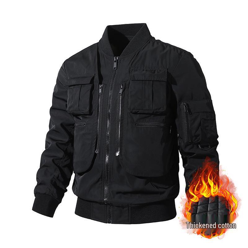 Men's Multi-Pocket Bomber and Baseball Workwear Jacket – Three-Proof Mountaineering Style