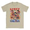 Ones Pieces Luffy TShirts for Men  Funny 100 Cotton Tees Round Collar Short Sleeve T Shirt Party Clothing