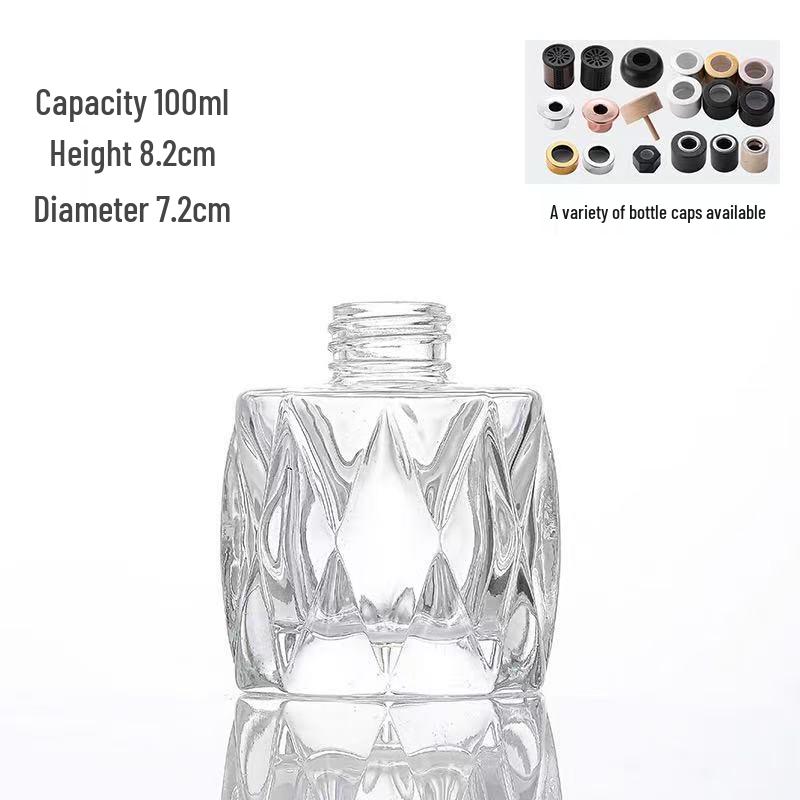 Glass Dried Flower Aromatherapy Bottle - Fireless Perfume Bottle for Bedroom and Car, Refillable.