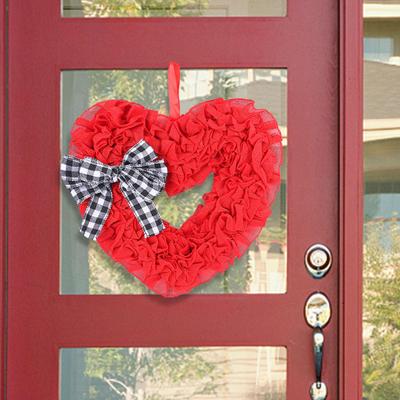 Love Wreath Valentine's Day Party Supplies Sign Garland Front Door Bow Ribbon