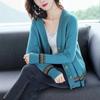 Sweater Coat Ladies Retro Jacquard Knitwear Cardigan Jacket Early Spring Autumn Western-Style Outerwear Loose Women Top