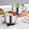 Stainless Steel Soup Bowl with Lid,Microwave Safe Noodle Cup with Handle,Food Container for Instant Noodles & Meal Prep