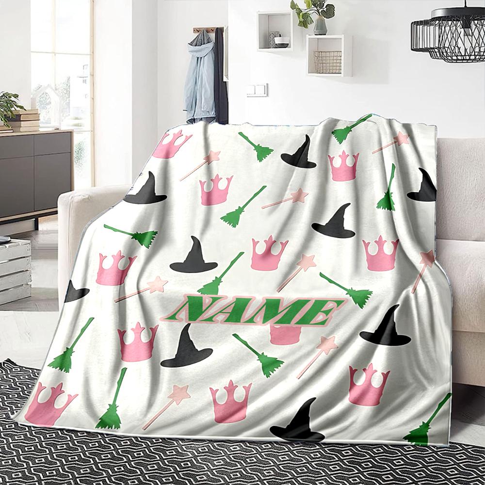 Custom Name "Magic Friendship" Blanket for Couch & Bed, Plush Cozy Fuzzy Blanket Super Soft & Warm Blankets for Fall and Winter. 0908373