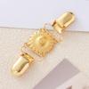 Vintage Flower Sweater Clip Brooch for Women, Hollow Collar Clasp Jewelry with Double Clip Design for Scarves and Coats