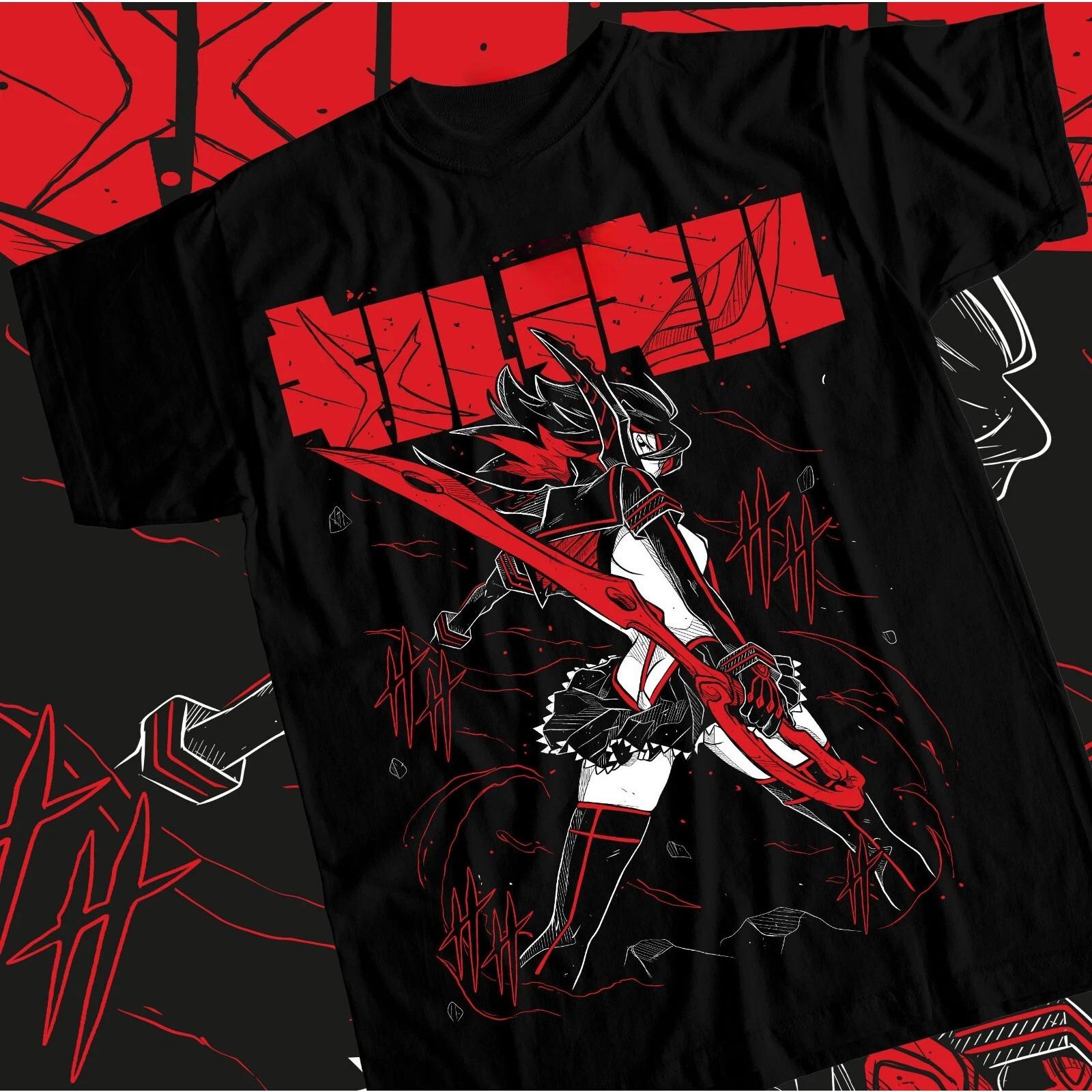 

2026 New Year Massacre of Sunflowers Series Ryuko Tshirt Original Anime Character Ryuko Matoi Thin Black Tshirt M