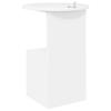 Side Table White Ø 39.5 X 55 Cm Engineered Wood