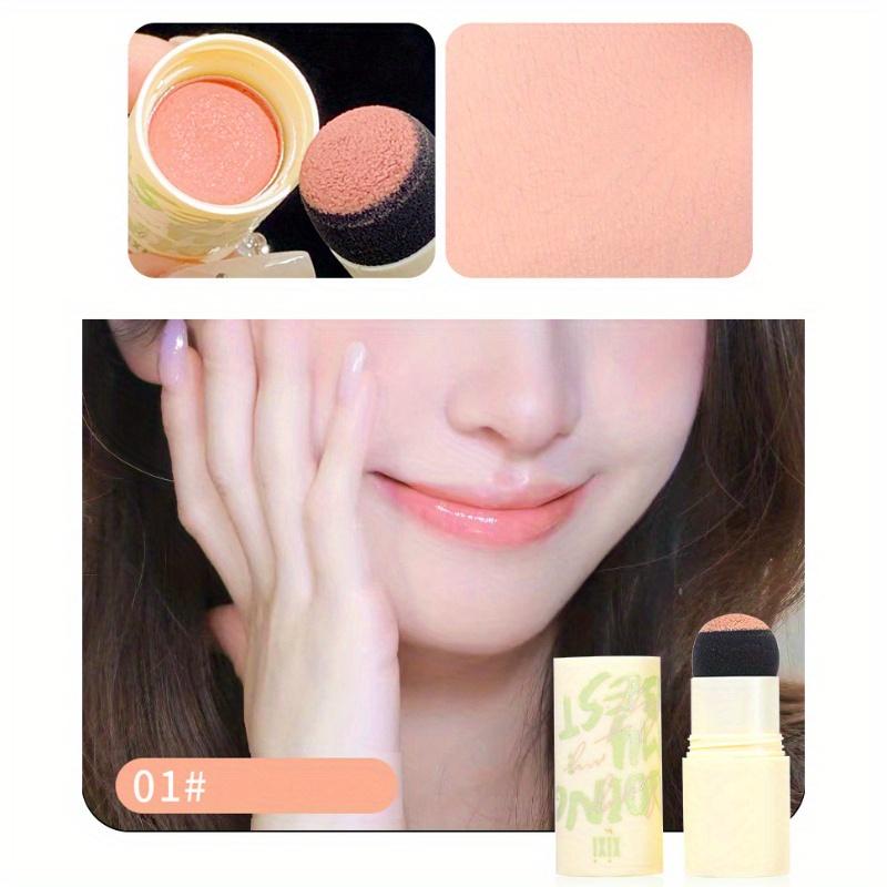 Румяна-стик с губкой, натуральный контуринг, не слеживающийся студенческий сладкий стиль, жидкие румяна, стойкий увлажняющий эффект 01#