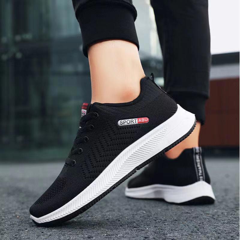 Mens Autumn Casual Shoes Genuine Knit Sneakers Korean Style All Match Comfort Dad Running Shoes
