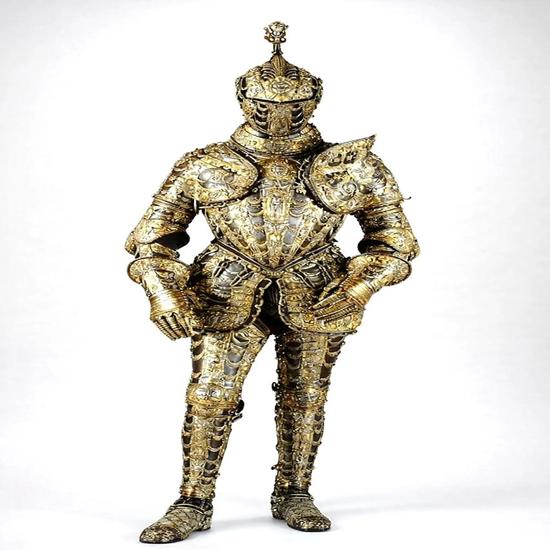 Medieval Parade Armor of Alessandro Farnese Full Body Steel Brass Armor Suit Renaissance Armor Gift