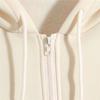 Men Hoodie Coat Solid Color Zipper Long Sleeves Cardigan Pockets Keep Warm Drawstring Hooded Plush Spring Coat Male Clothes