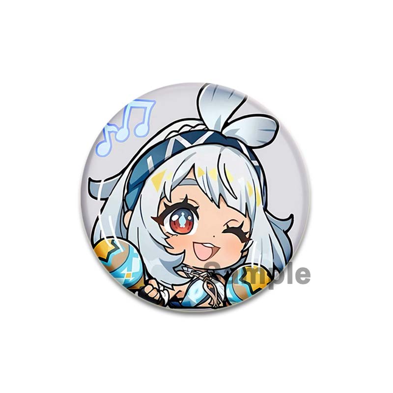Anime Game Genshin Impact Mualani Soft Button Pins Character Kinich X Mualani Fanart Brooch Handmade Badge Fans Collection Gifts