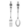 Halloween Titanium Staal Vork Lepel Skelet Schedel Zeemeerminnen Handvat Tafelgerei Vintage Eettafel Bestekset Kerstcadeaus