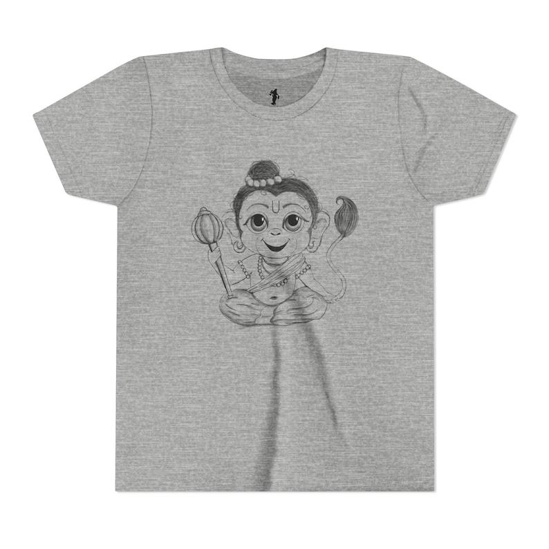 Youth Little Hanuman Tee Ram Bhakta Shirt Bajrangbali Ramaduta Hanuman Tshirt Krishna Tees 100