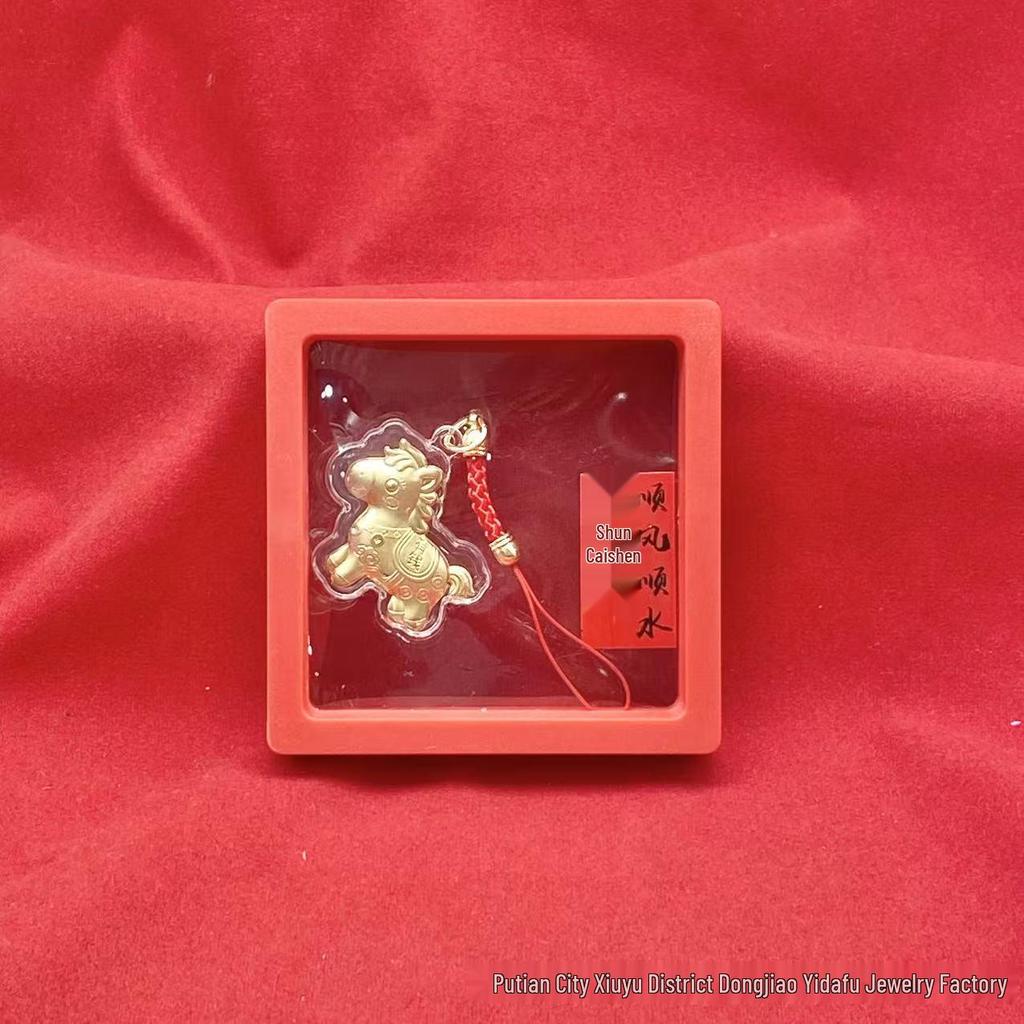 2026 Year of the Horse Red Woven Rope Cartoon Pony Phone Charm - New Year Gift
