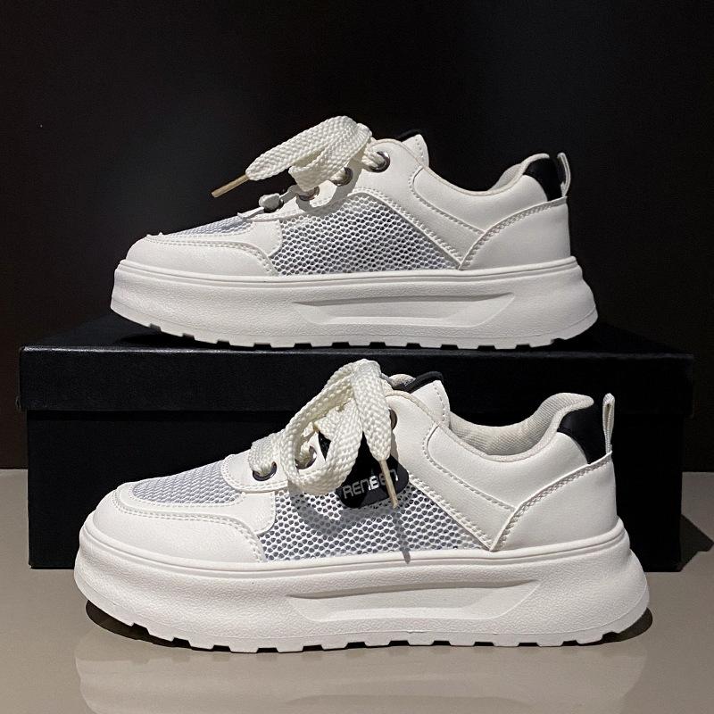 Mesh platform shoes children's summer thin breathable versatile new casual heightening lightweight board shoes
