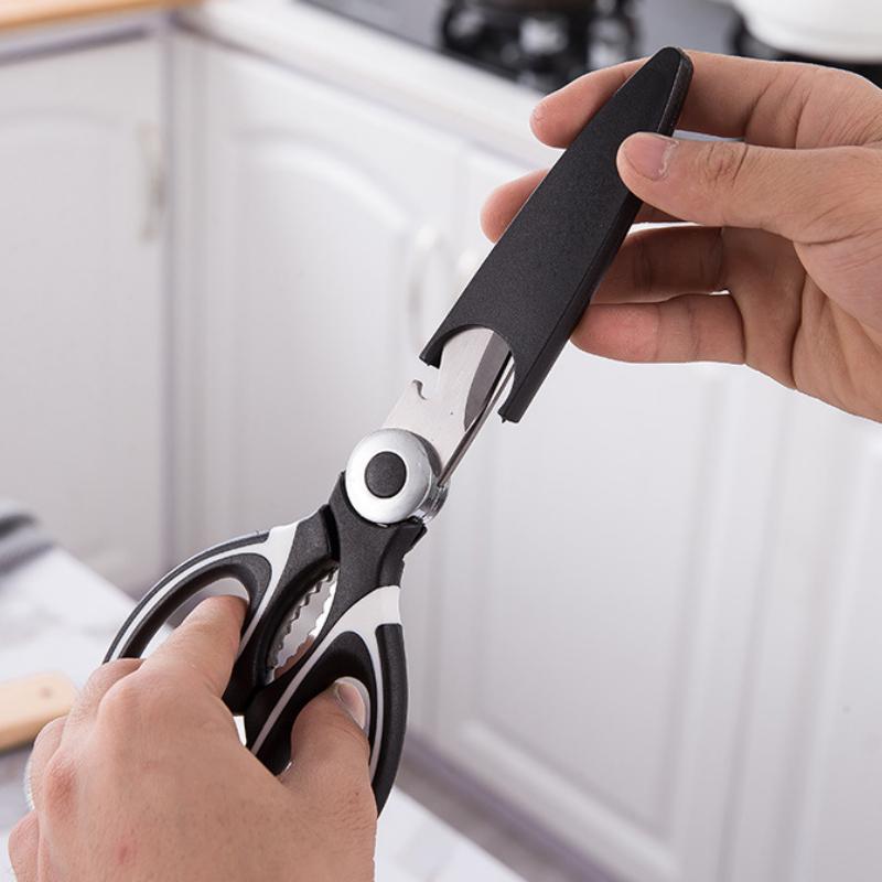 Multifunktionell kökssax plasthandtag rostfritt stål sax kök tijeras de cocina kycklingbenssax