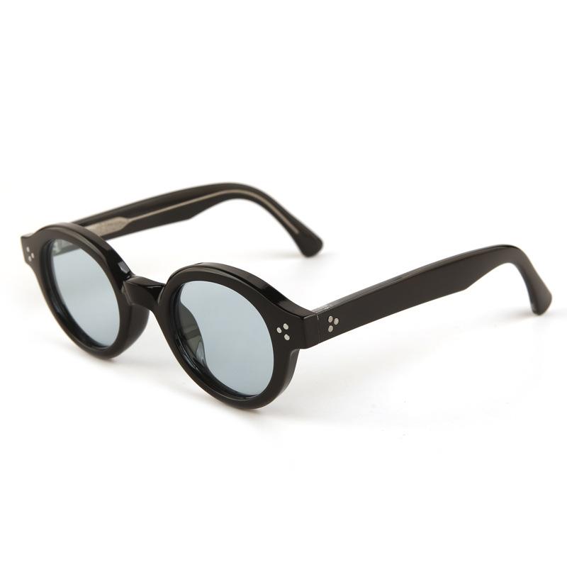 Round frame sunglasses men's trend polarized pin glasses legs sun protection UV protection sunglasses polarized sunglasses